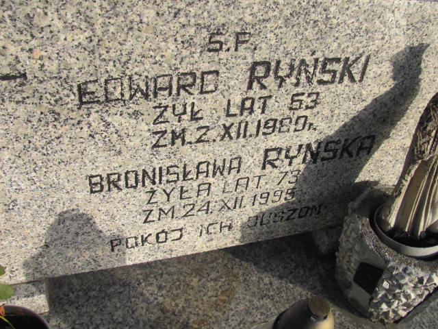 Bronisława Ryńska Kazimierza Wielka - Grobonet - Wyszukiwarka osób pochowanych