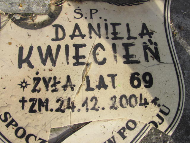 Daniela Kwiecień Kazimierza Wielka - Grobonet - Wyszukiwarka osób pochowanych