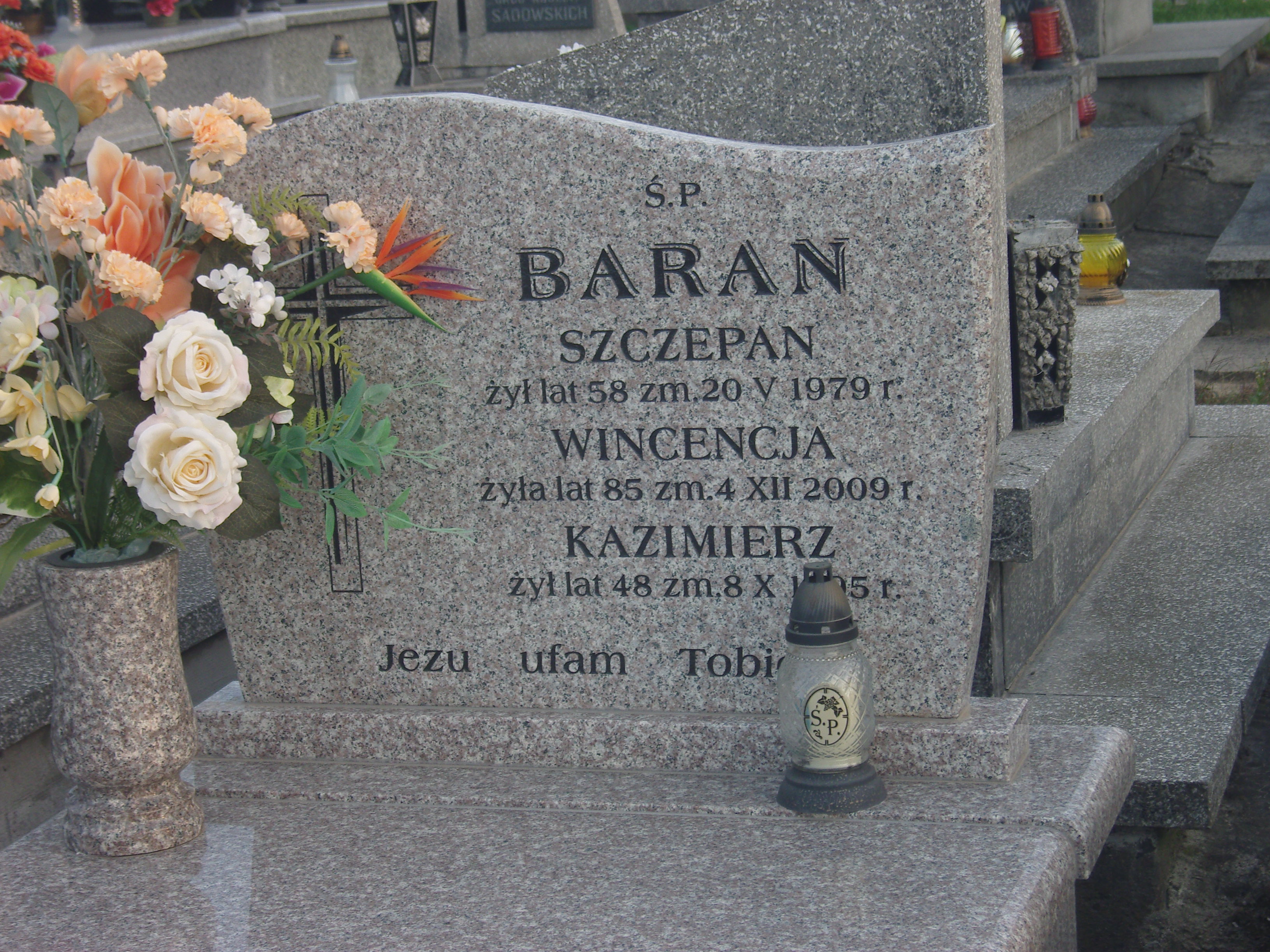 Szczepan Baran 1921 Kazimierza Wielka - Grobonet - Wyszukiwarka osób pochowanych